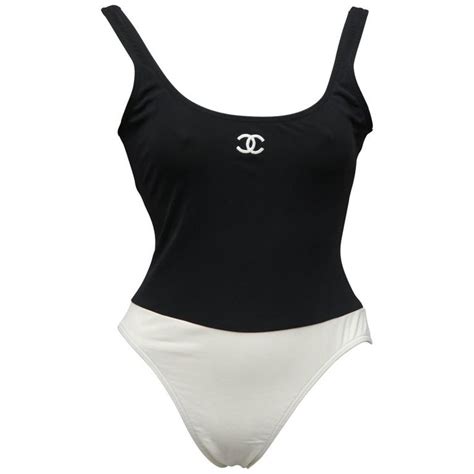 chanel bathing suits cheap|chanel black and white swimsuit.